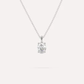 1 carat Oval Diamond Pendant Necklace