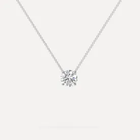 1 carat Round Floating Diamond Necklace