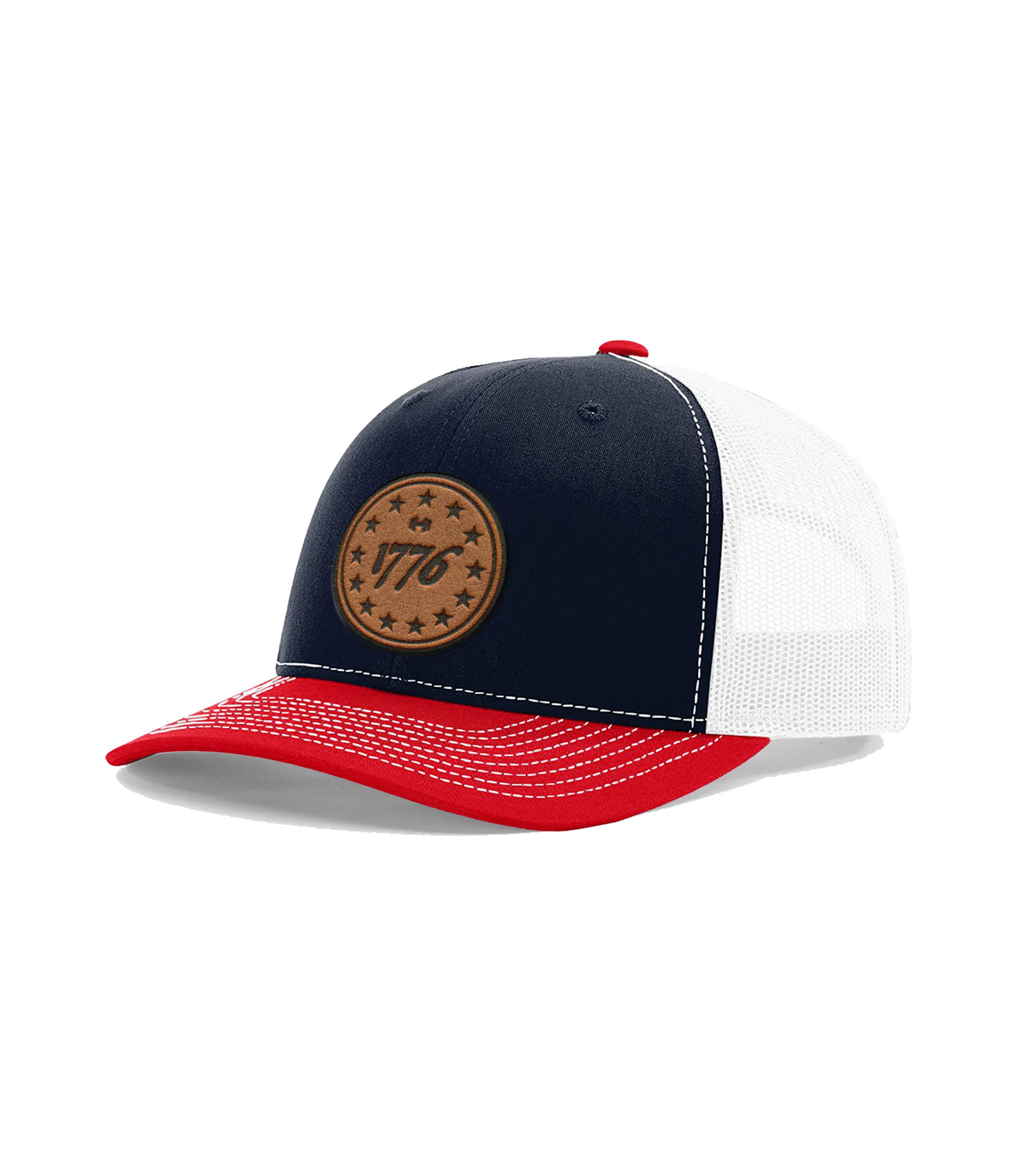 1776 Stars Premium Leather Patch Hat