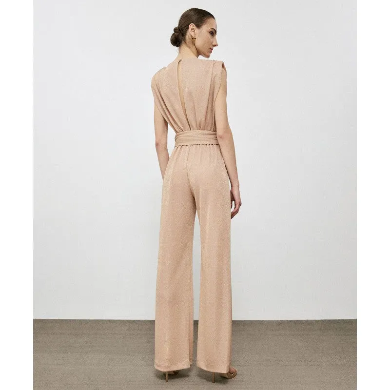 Access Gold Glitter Jumpsuit