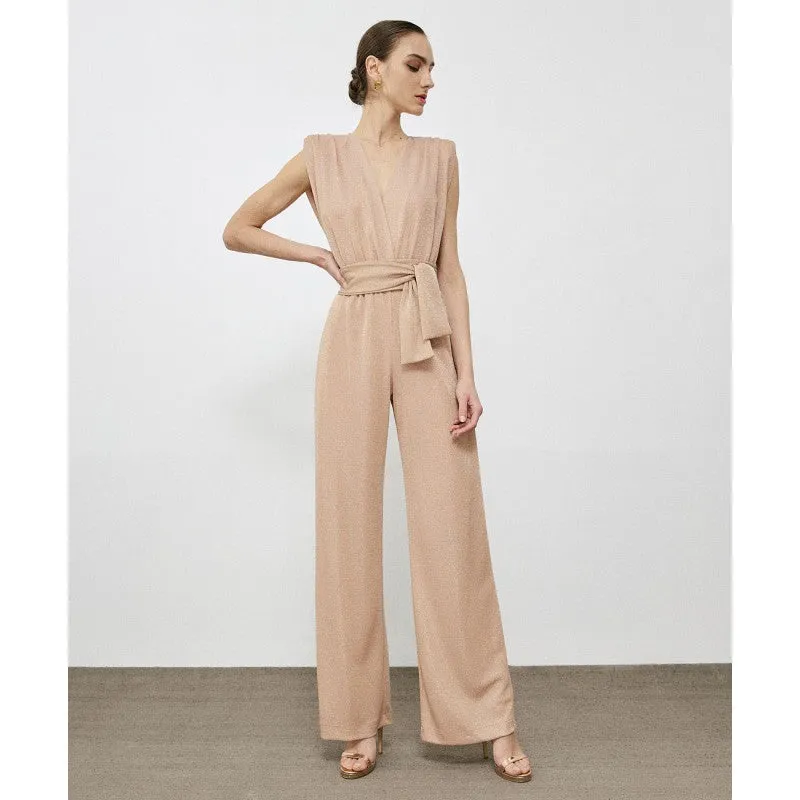 Access Gold Glitter Jumpsuit