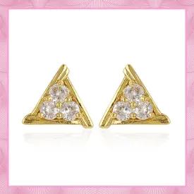 AD stones With Triangle Shaped Earrings