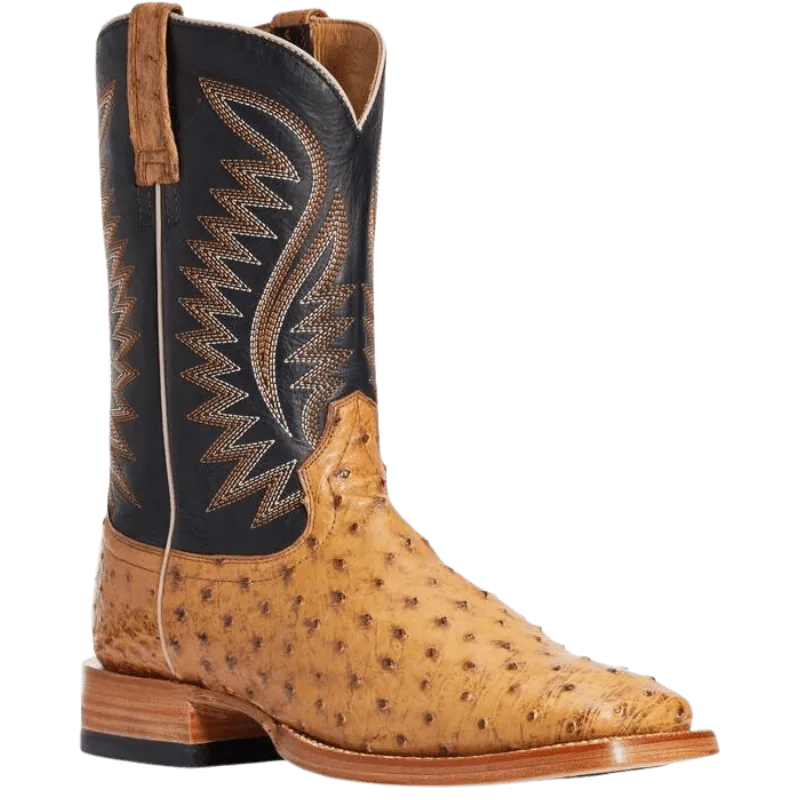 Ariat Men's Gallup Tan Full Quill Ostrich Western Boots 10034082