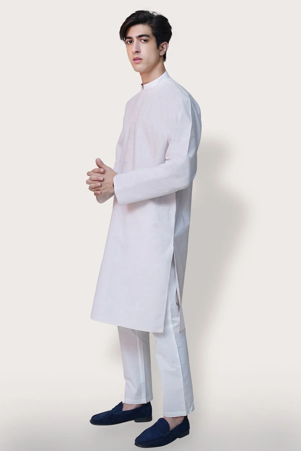 Beige Cotton Kurta