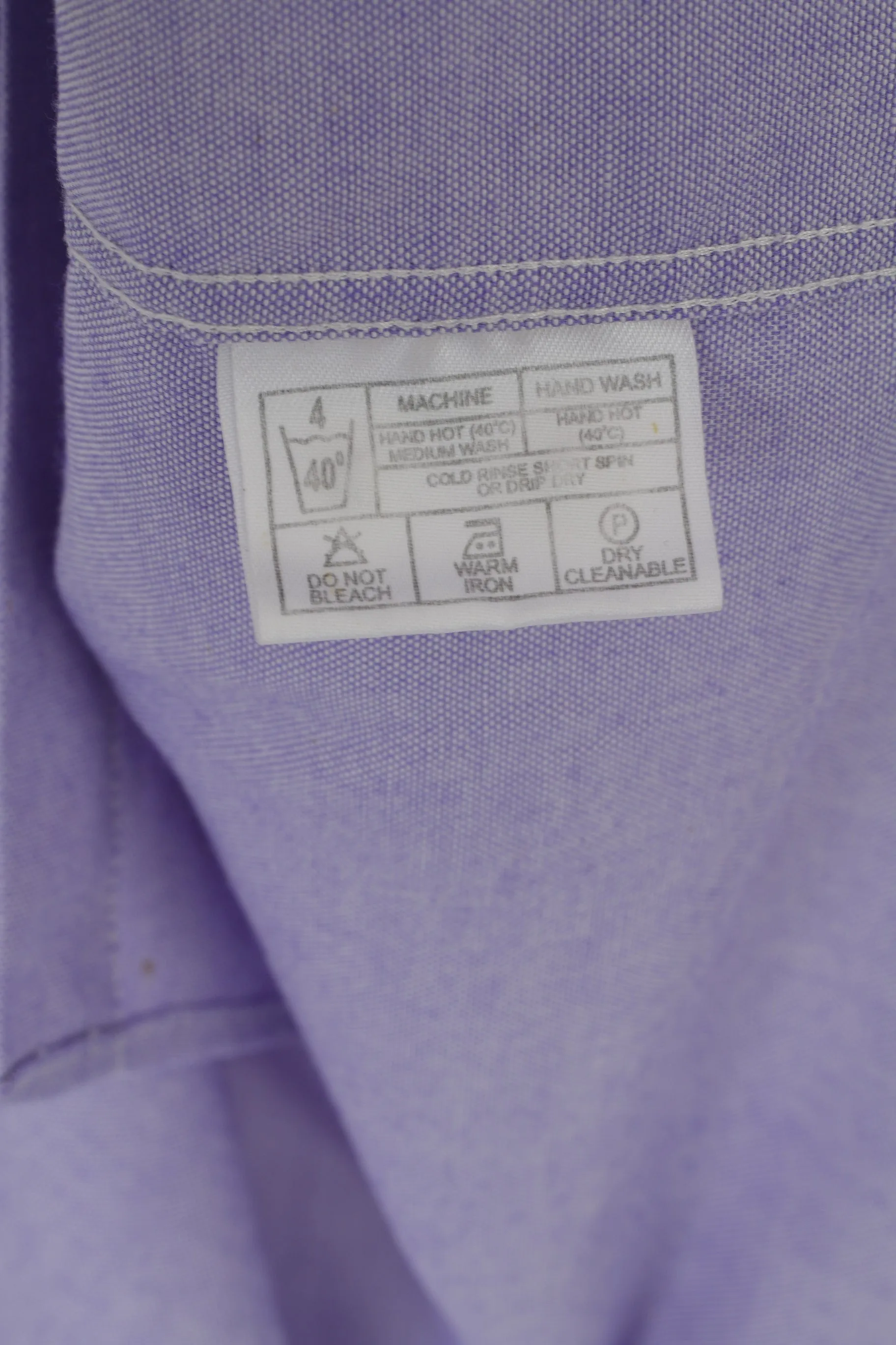 Ben Sherman Men XXL Casual Shirt Purple Cotton Detailed Buttons Long Sleeve Top