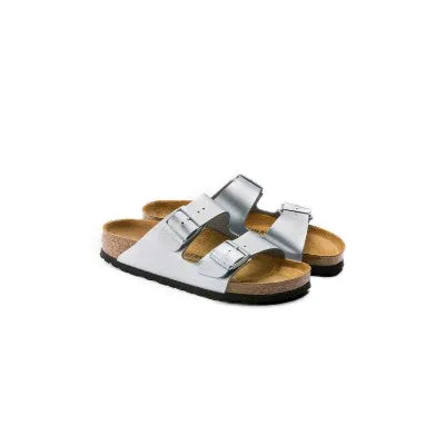 Birkenstock Arizona Birko-Flor Silver Sandals