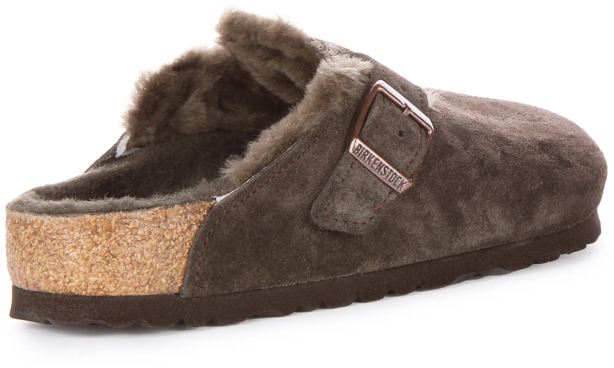 Birkenstock Boston Shearling In Moca For Women | Regular Fit