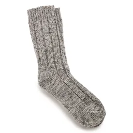 Birkenstock Cotton Twist Crew Socks in Light Grey