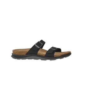 Birkenstock Sierra Cross Town Waxy Oiled Leather Black Sandals