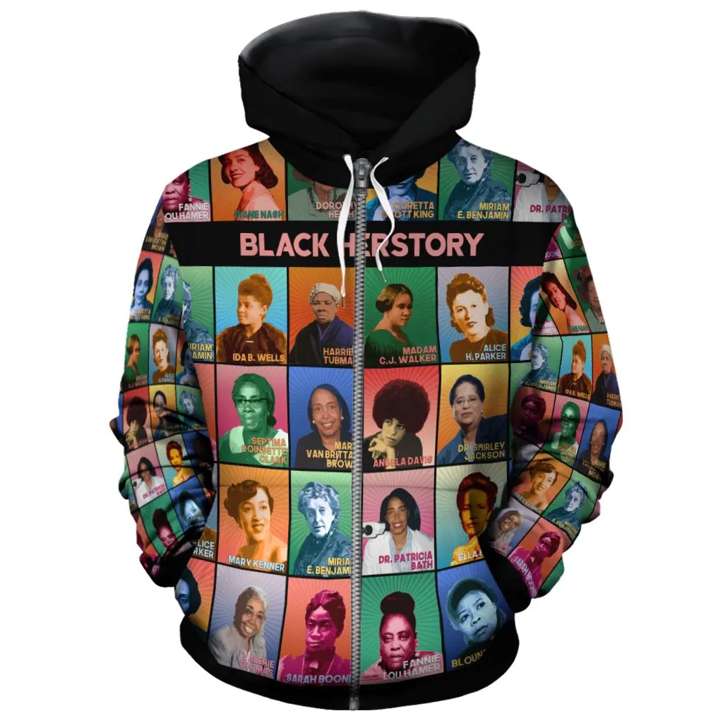 Black Herstory All-over Hoodie