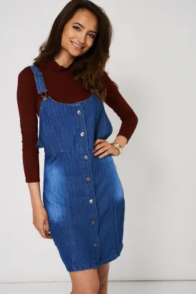 Blue Denim Mini Dress Ex-Branded