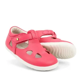 Bobux Step Up Zap II Seashell Guava Bright Pink Closed Toe Sandal