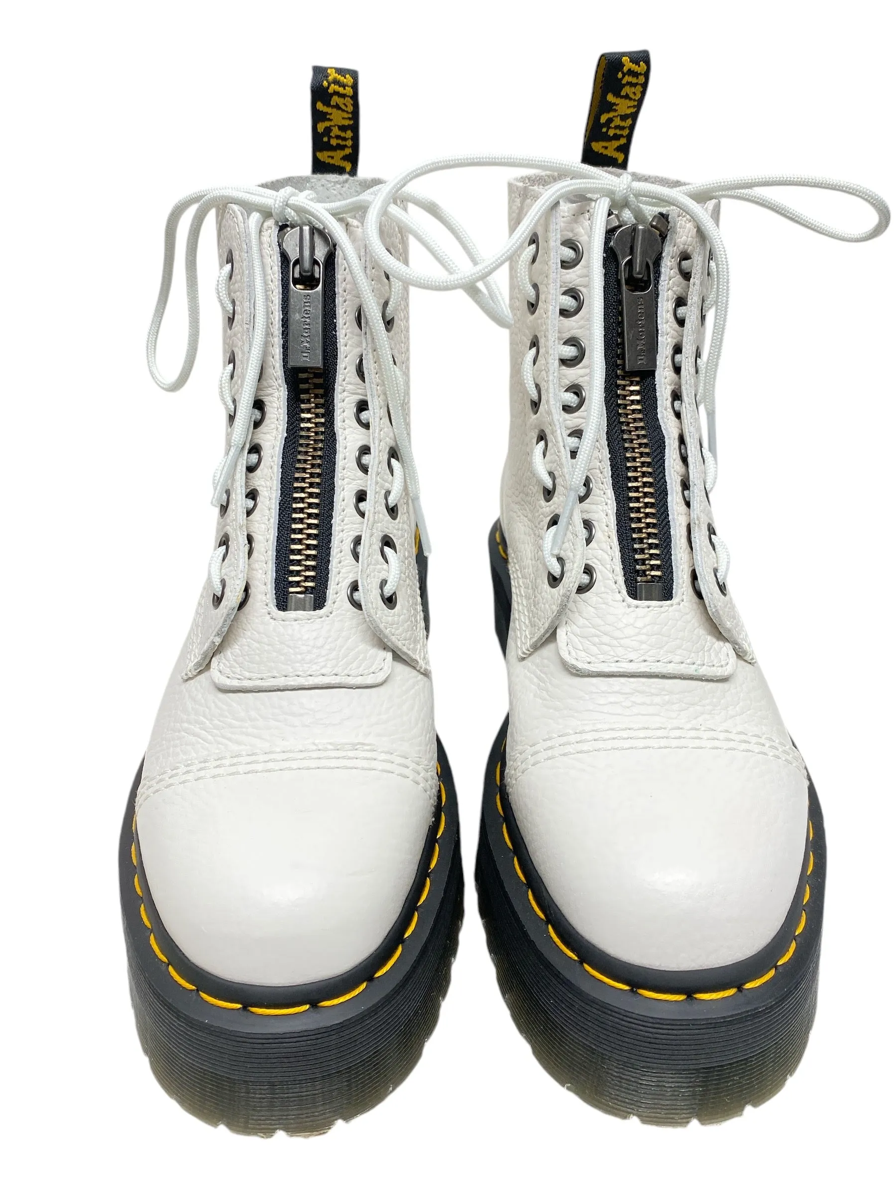 Boots Combat By Dr Martens In White, Size: 9