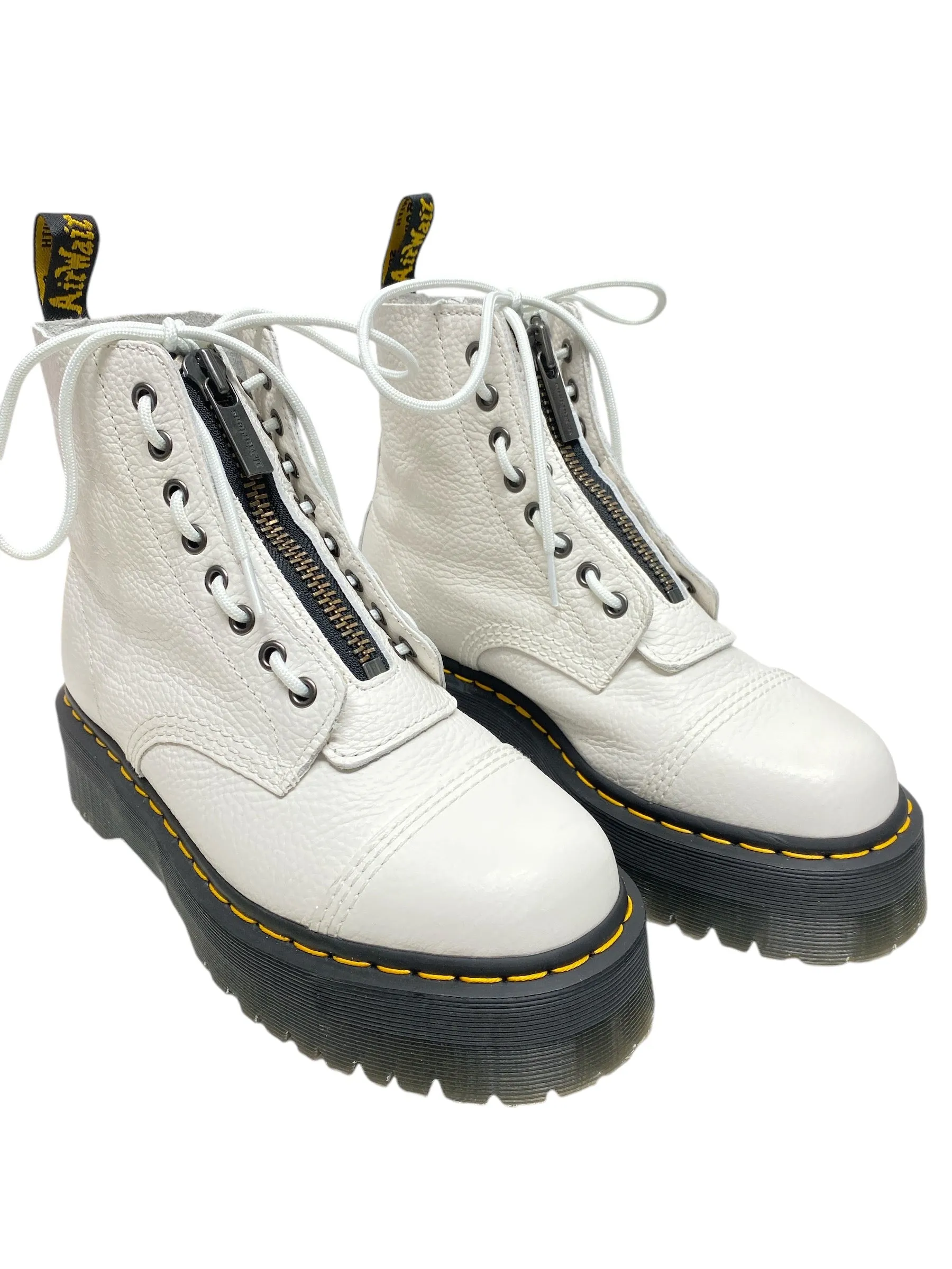 Boots Combat By Dr Martens In White, Size: 9