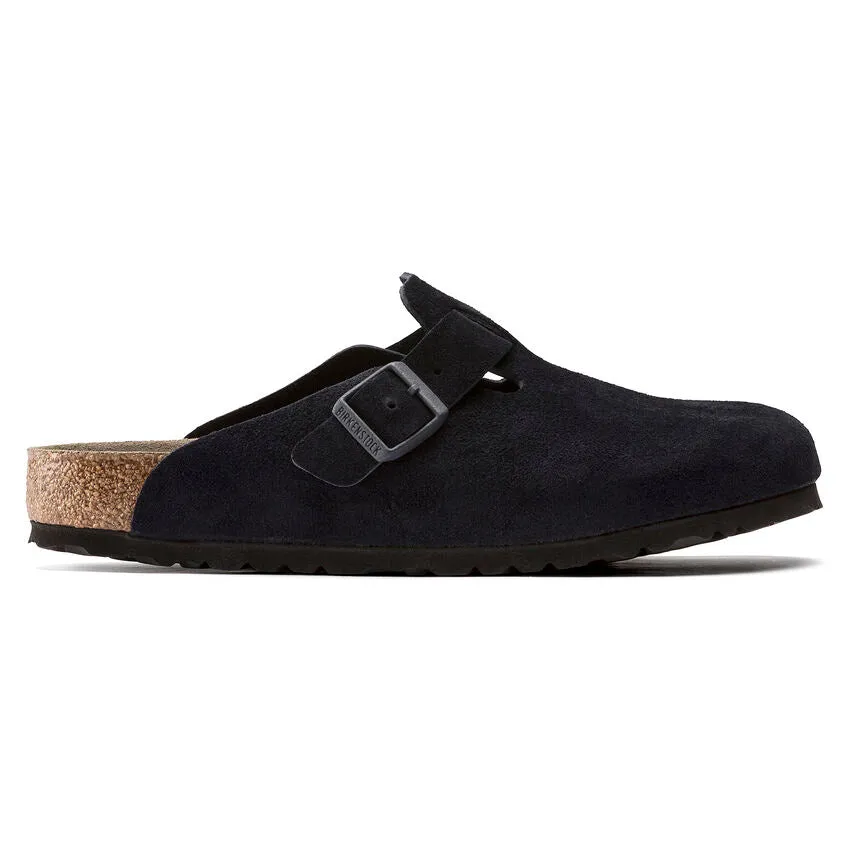 Boston Buckle Soft Footbed Mule in Midnight