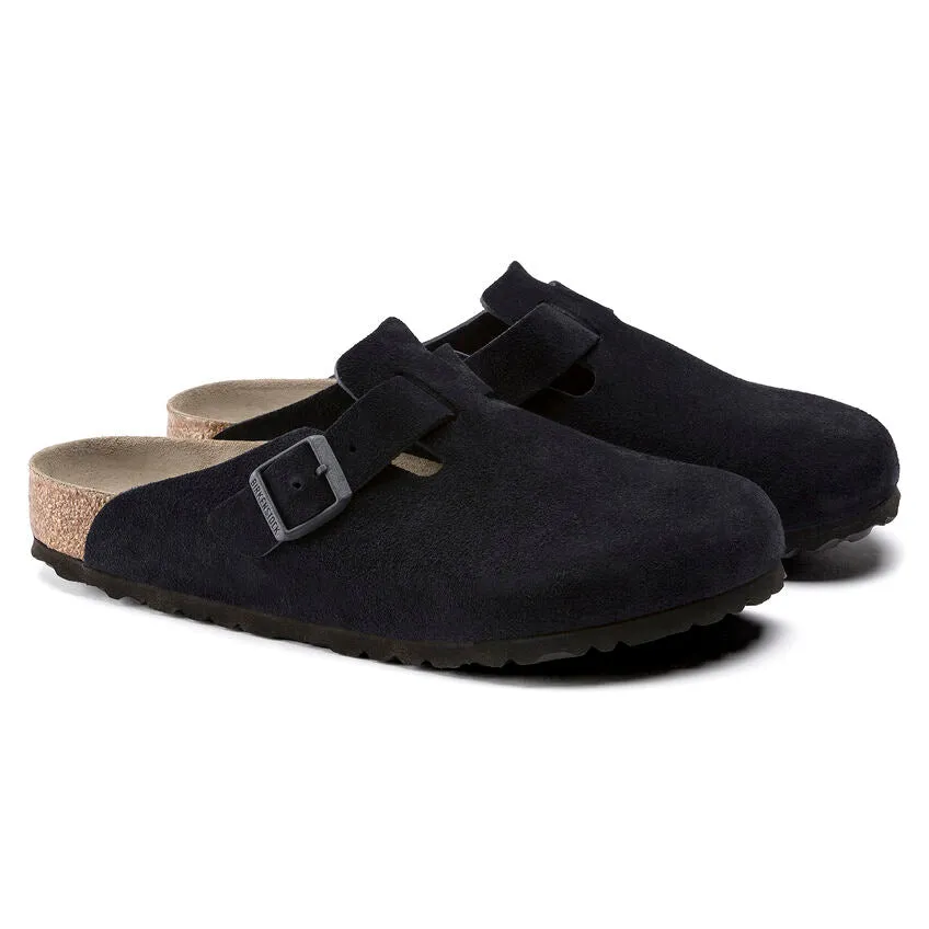 Boston Buckle Soft Footbed Mule in Midnight