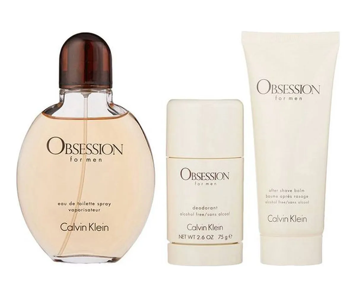 Calvin Klein Obsession Edt 3 Piece Gift Set For Men