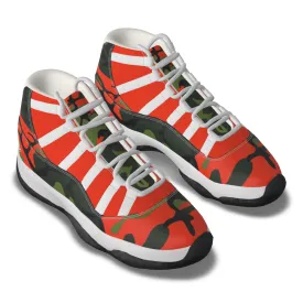 CAMOUFLAGE KAKI Men's High Top Basketball Shoes