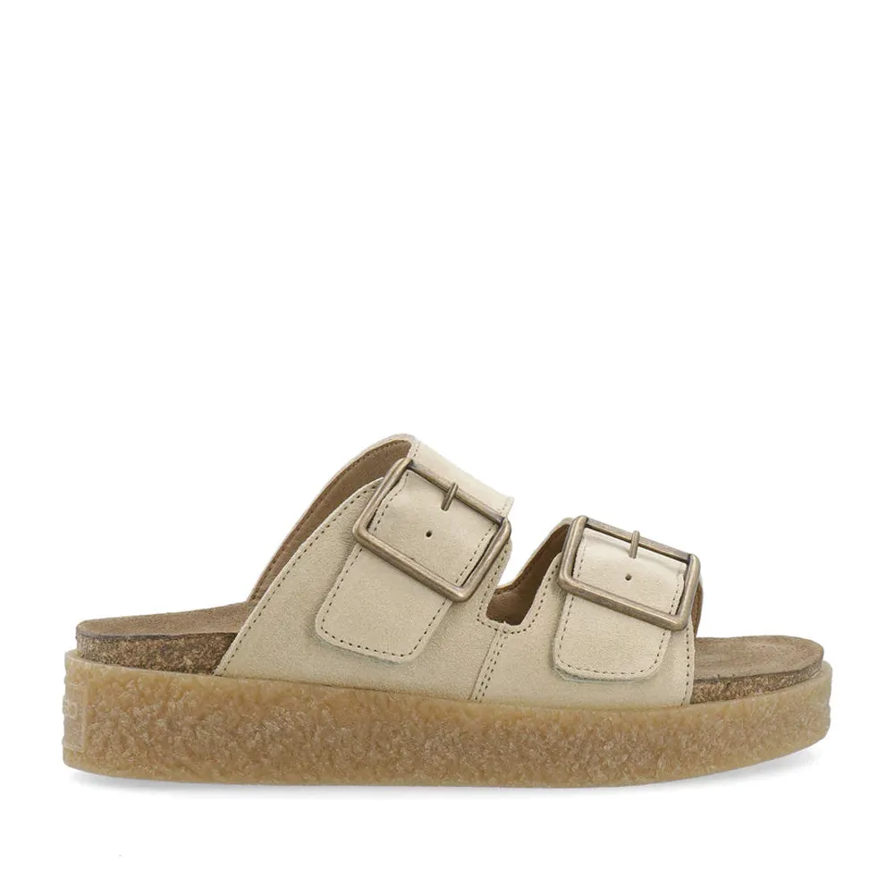 Casdagmar Beige Suede Slides