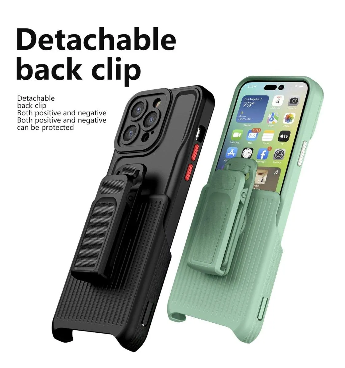 Cecini Slim iPhone Case With Swivel Belt Kickstand