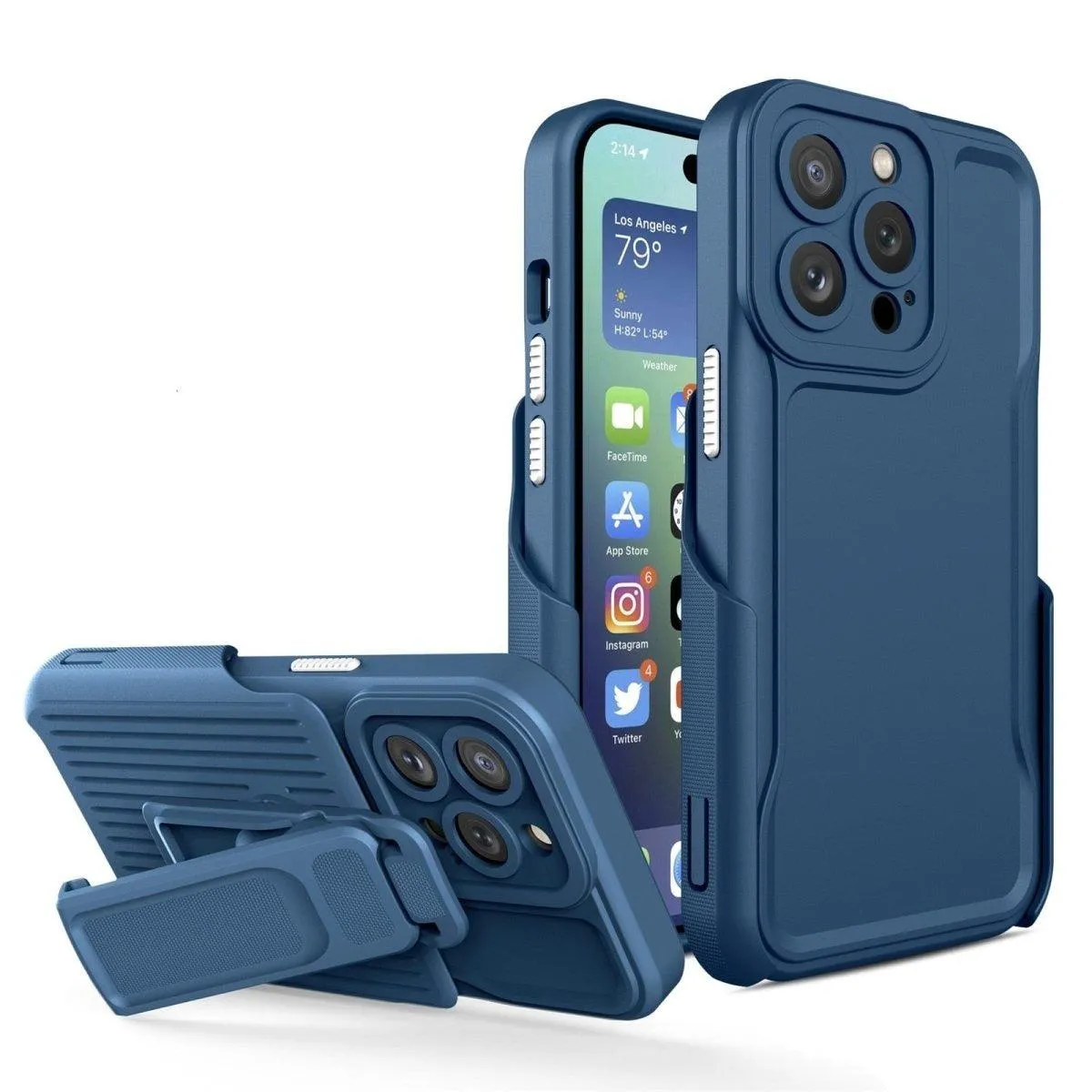 Cecini Slim iPhone Case With Swivel Belt Kickstand