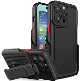 Cecini Slim iPhone Case With Swivel Belt Kickstand