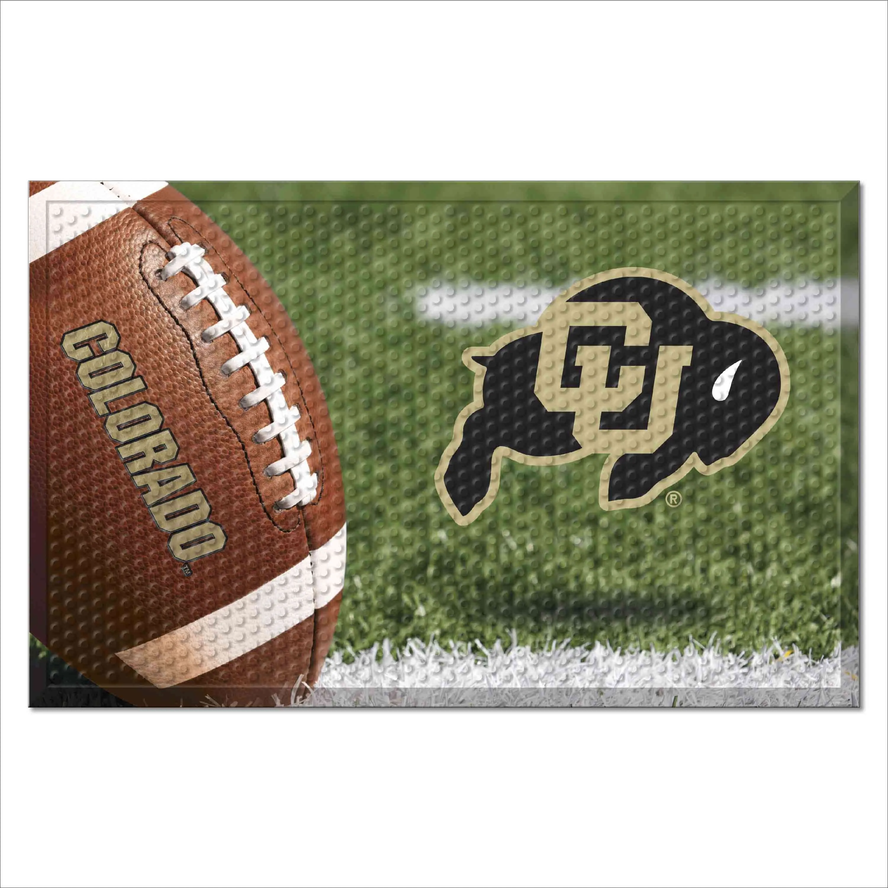 Colorado Buffaloes Rubber Scraper Door Mat