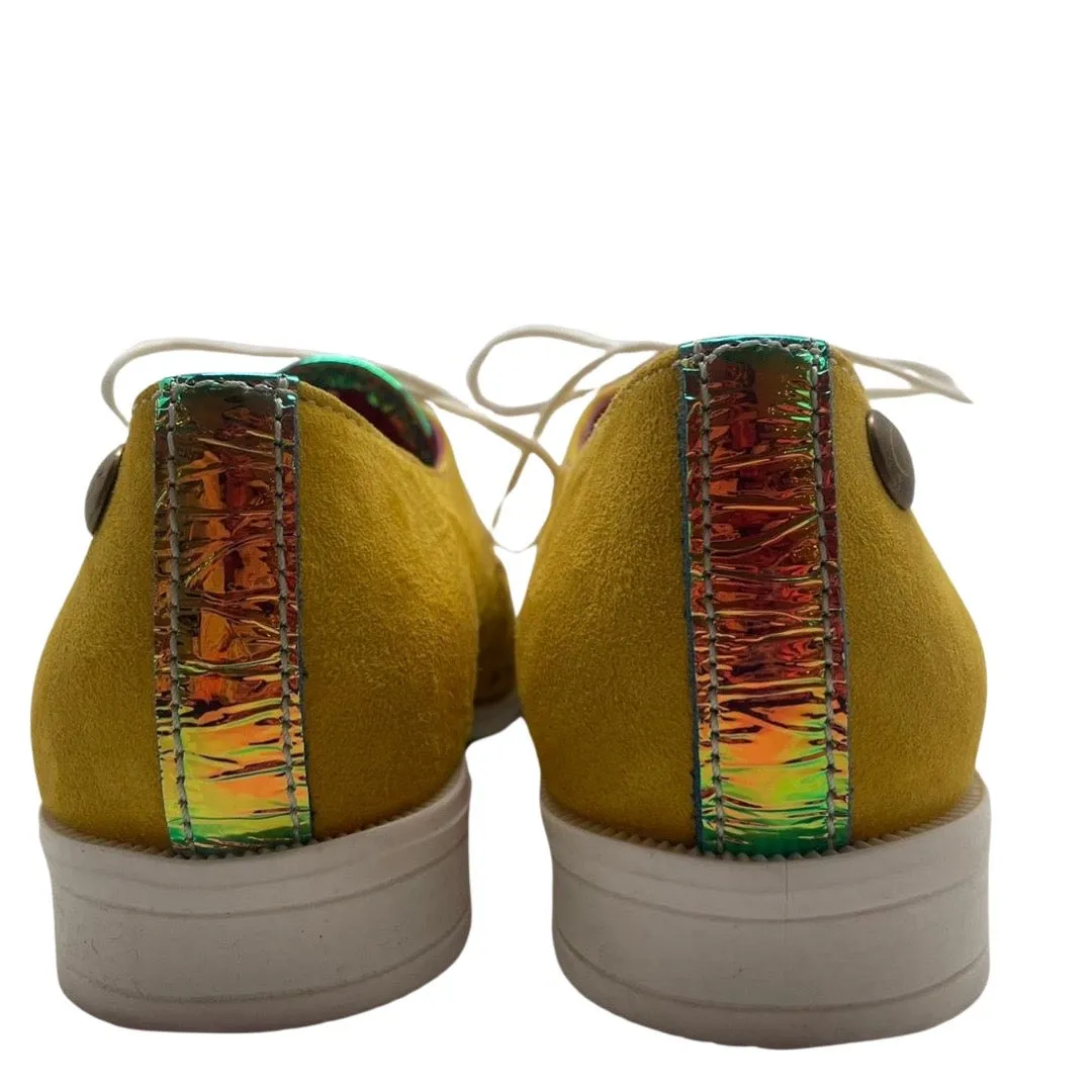 Cordon - Yellow Suede lace up shoe