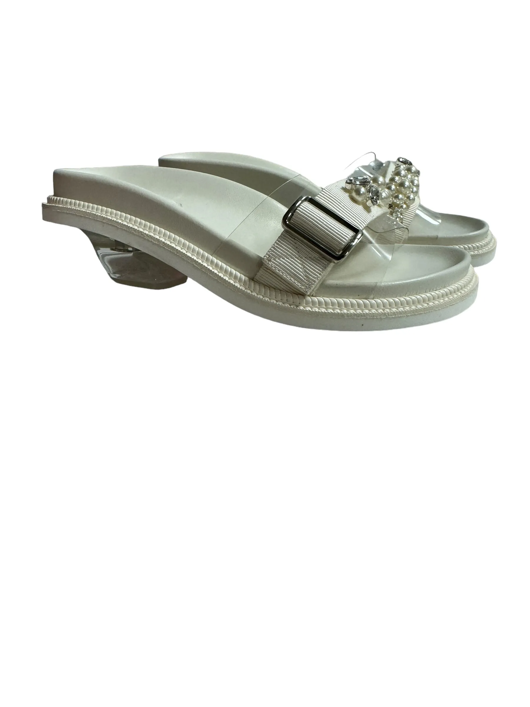 Cream Sandals Luxury Designer Simone Rocha, Size 10