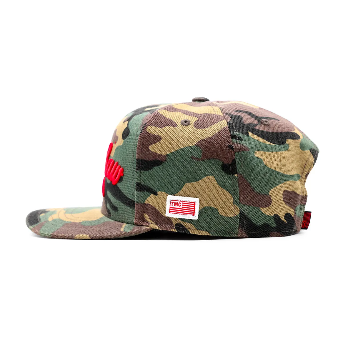 Crenshaw Limited Edition Snapback - Camo/Red