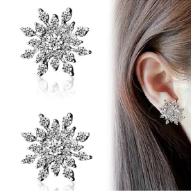 Crystal Rhinestone Holiday Flake ❄️ Earring