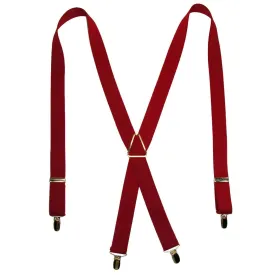 CTM® Men's Elastic X-Back Suspenders with Brass Hardware