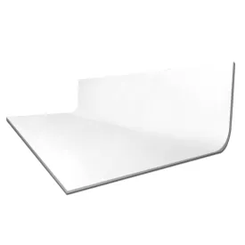 Commercial Curved White Cyclorama Infinity Cove Backdrop with Frame Kit V2 - Large, Customizable