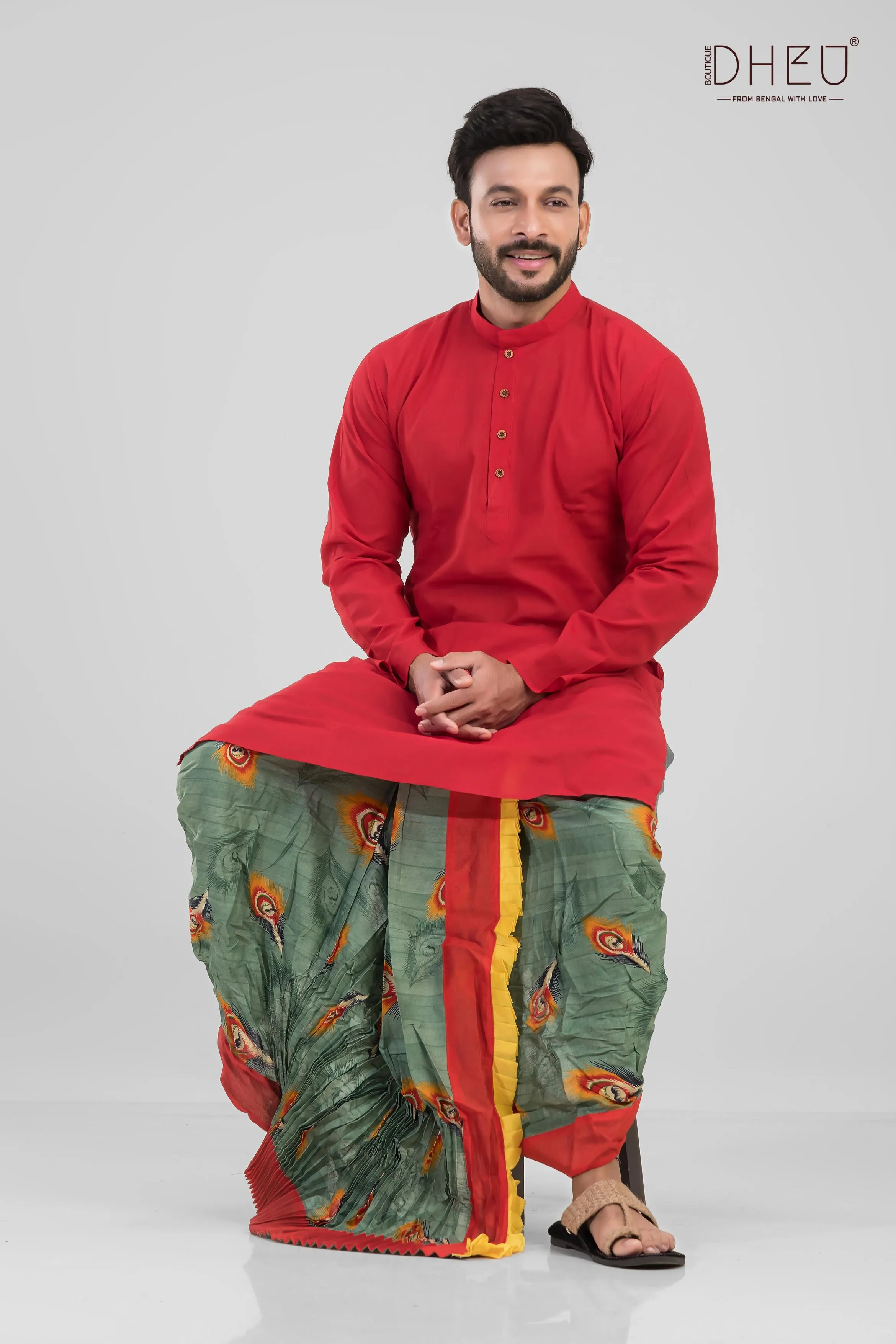 Dheu's Exclusive - Designer Dhoti & Kurta Set