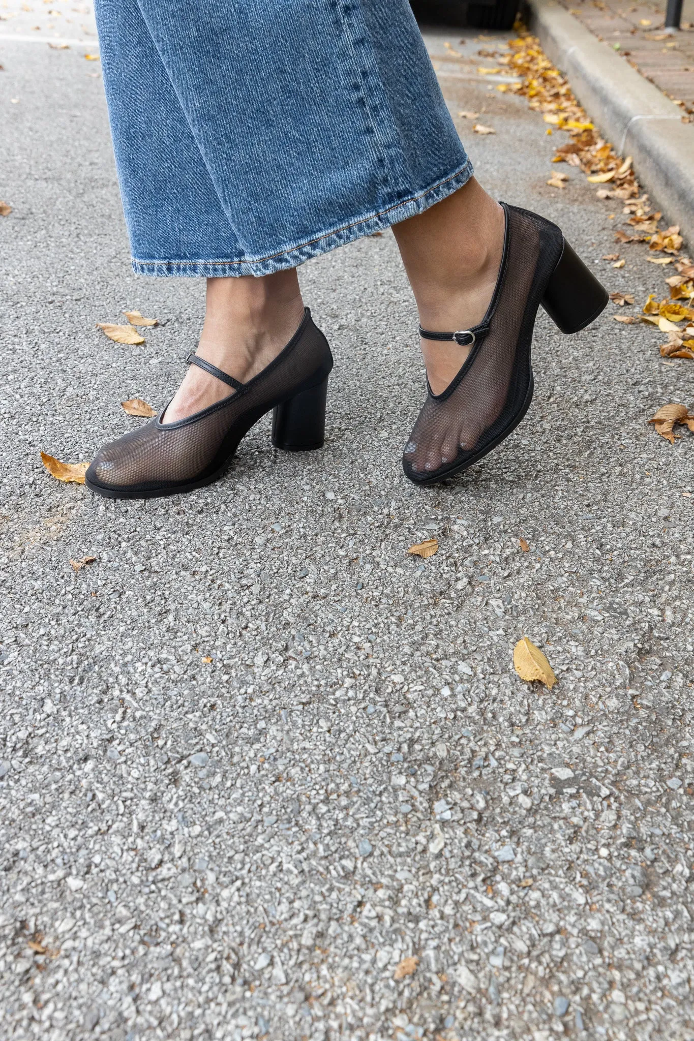 Esha Mesh Black Pumps