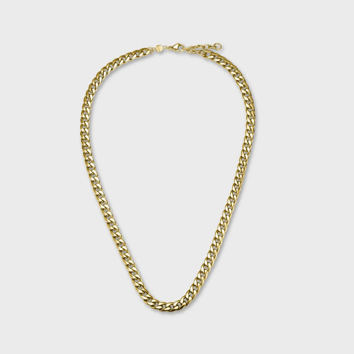 Essentielle Necklace Flat Curb Chain Gold Colour