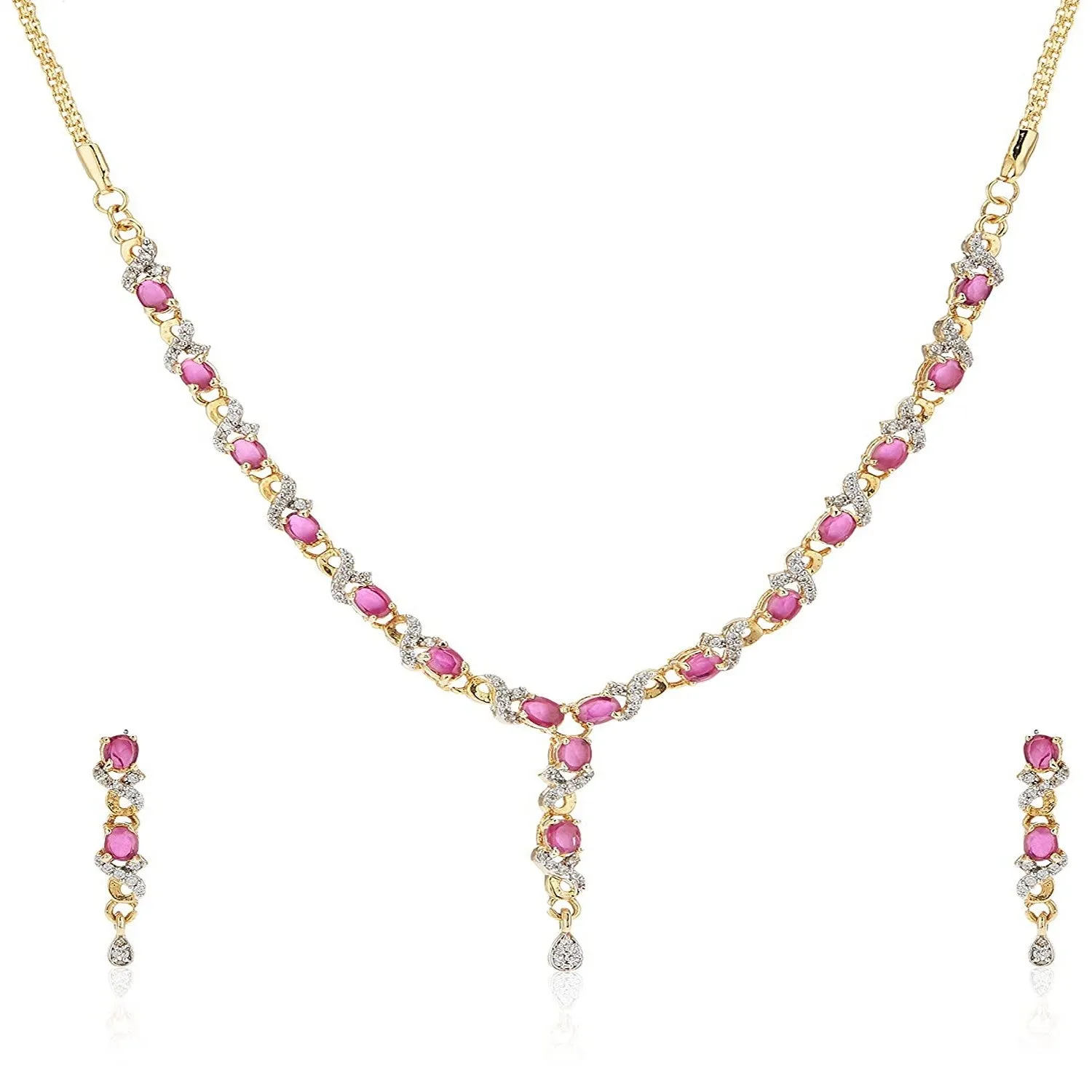 Estele - Rubina diamante Necklace Set