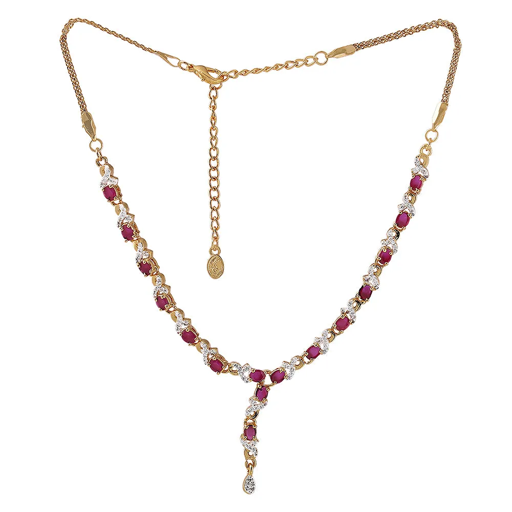 Estele - Rubina diamante Necklace Set