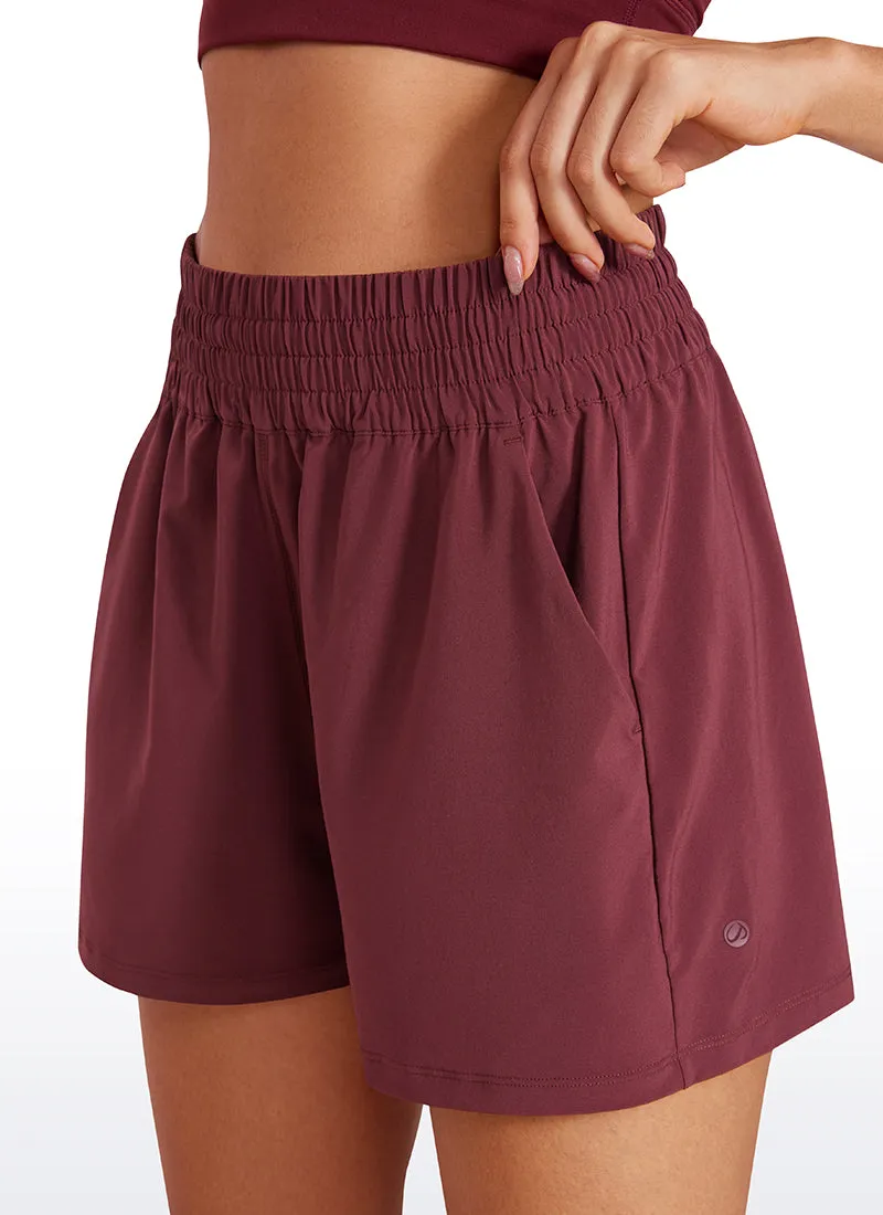 Feathery-Fit Soft High Waisted Linerless Golf Shorts with Pockets 3''