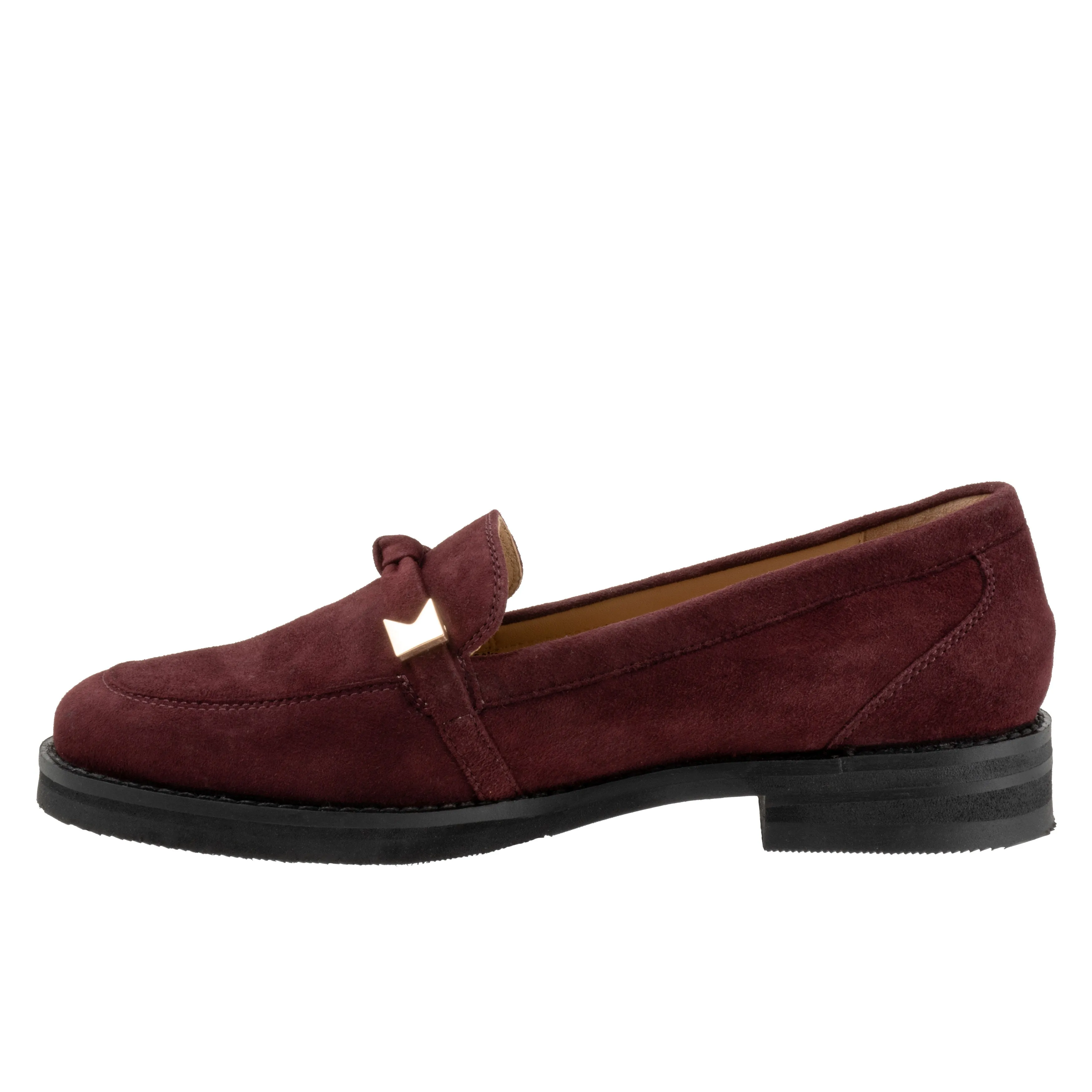 Femi Oxblood Red Suede Loafer Shoes