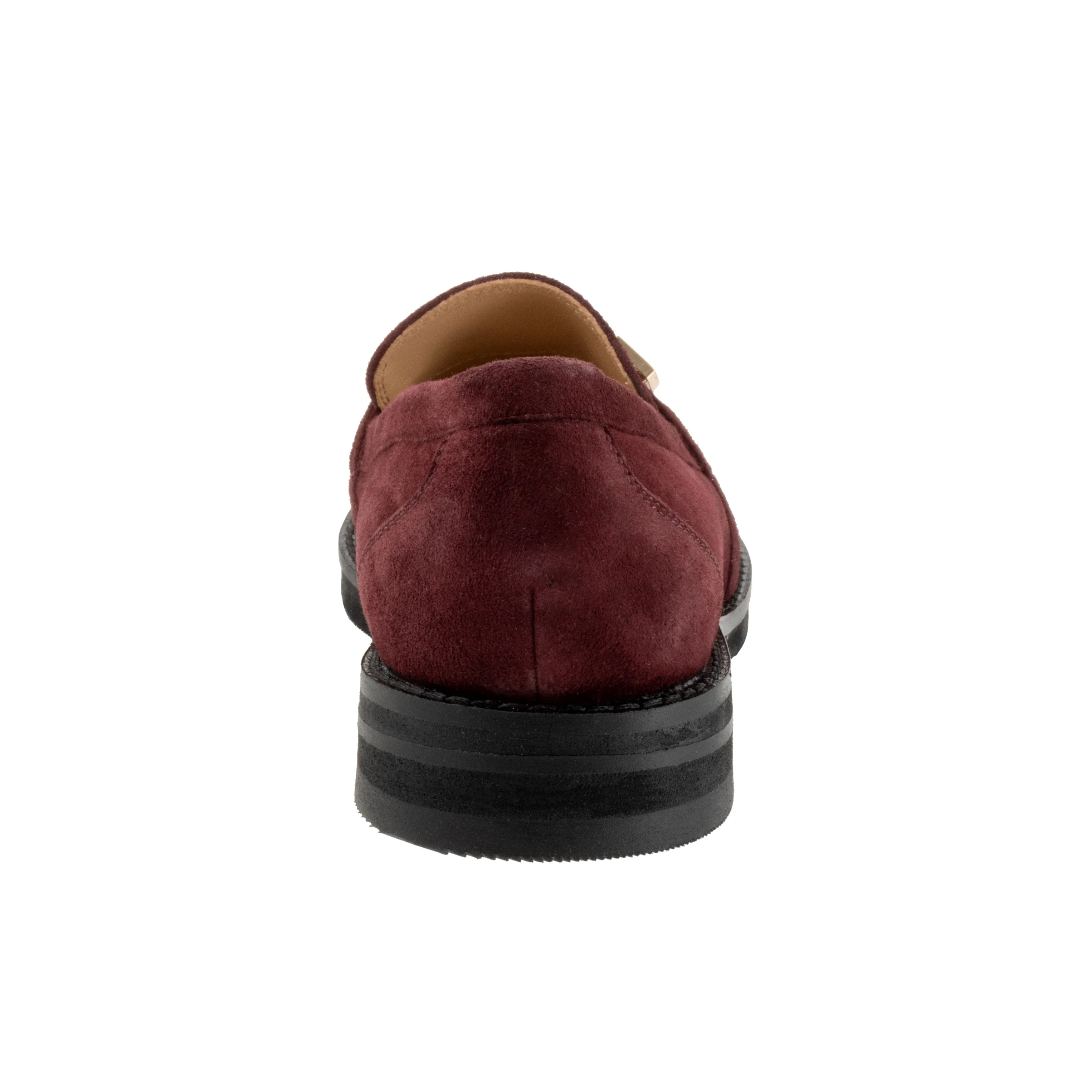 Femi Oxblood Red Suede Loafer Shoes