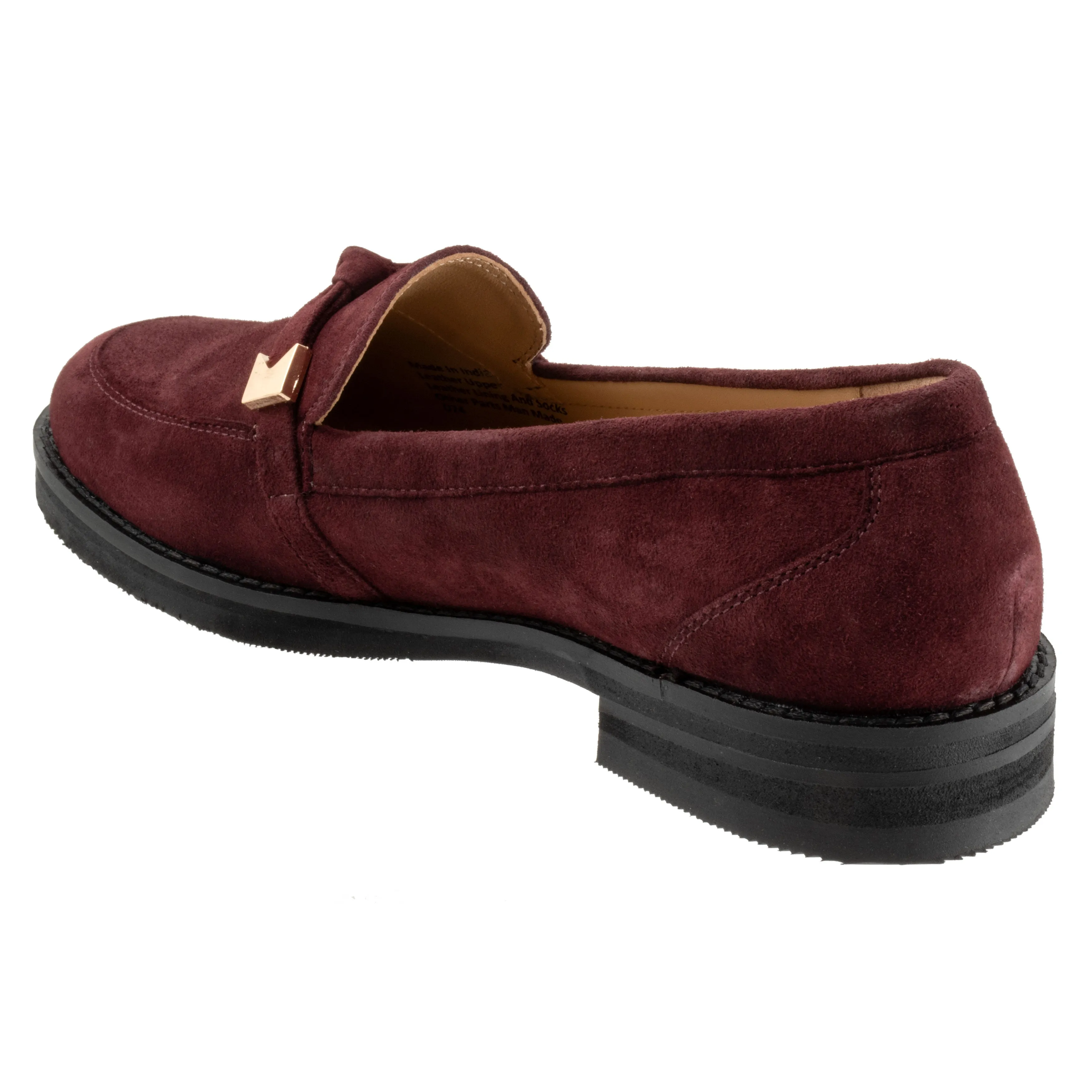 Femi Oxblood Red Suede Loafer Shoes