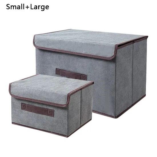 Foldable Fabric Box Large Organizer Shelf With Cover