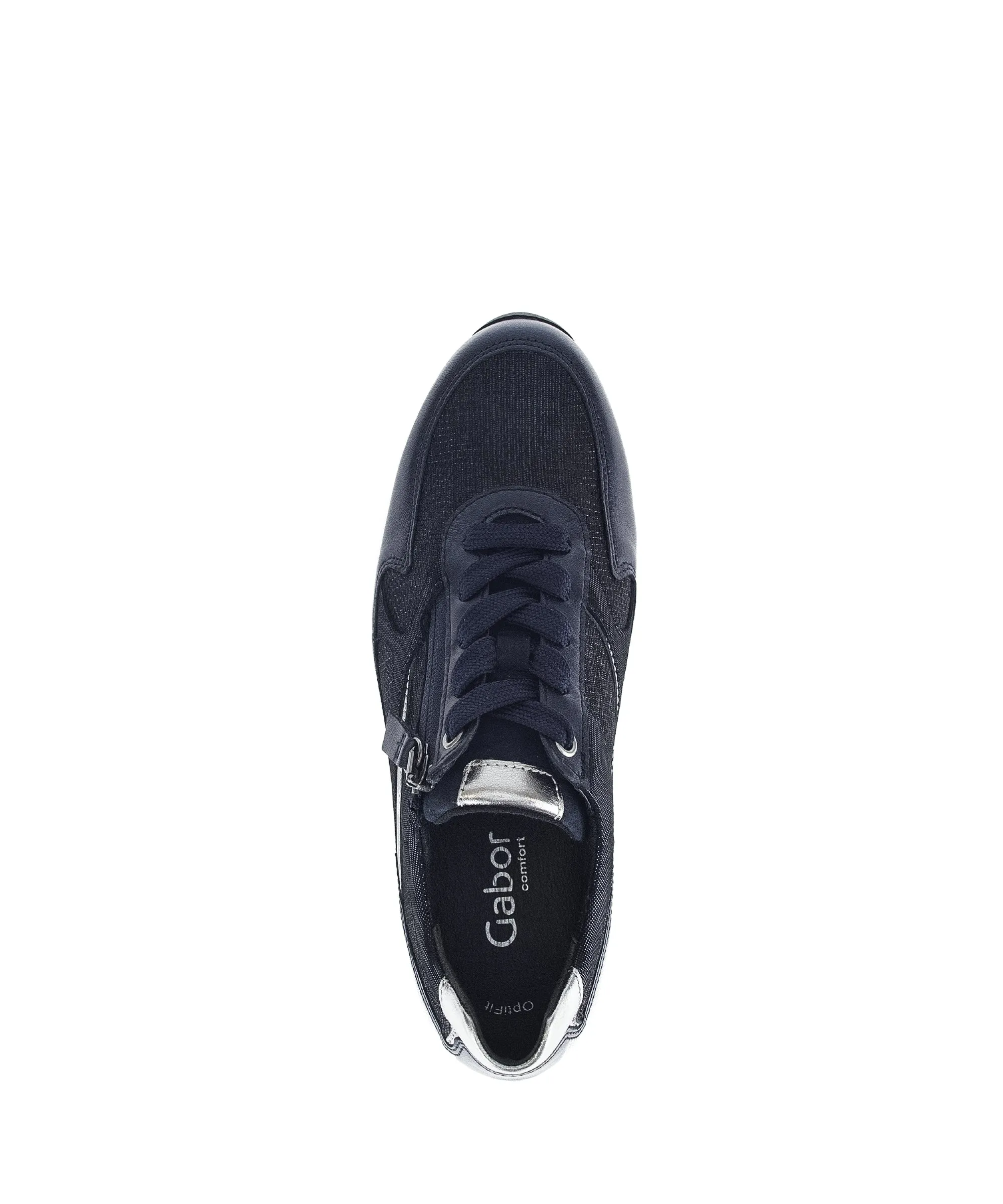 GABOR Navy Zip Up Trainer 43786