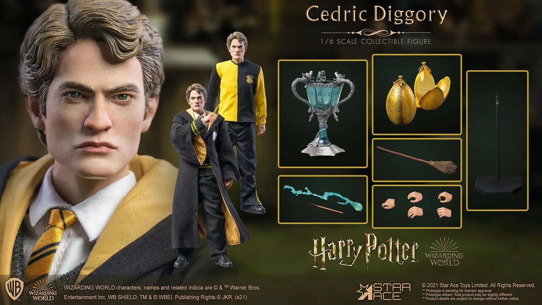 Harry Potter & The Goblet Of Fire: Cedric Diggory: Deluxe: Sixth Scale Figure