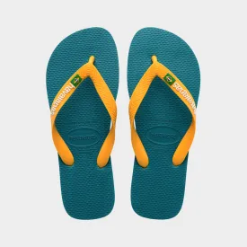 Havaianas Unisex Brazil Logo Vibe Thong Green/Yellow _ 180854 _ Green