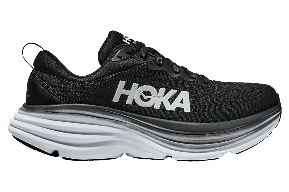 Hoka Bondi 8 4E Black/White Mens