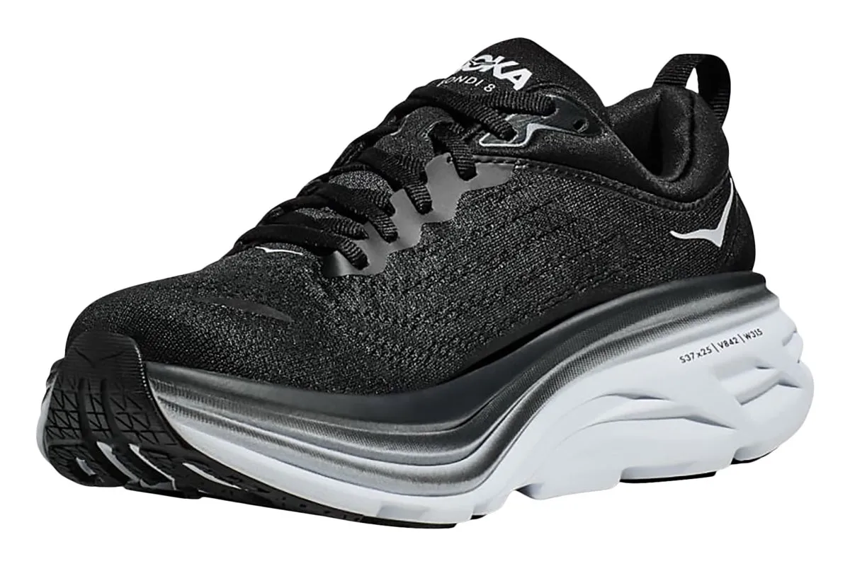 Hoka Bondi 8 4E Black/White Mens