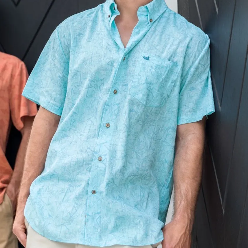 Island Linen Shirt - Flamingos