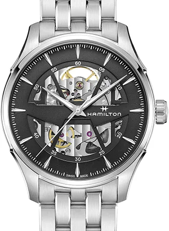 Jazzmaster Skeleton Auto Anthracite - Bracelet Ref. H42535180